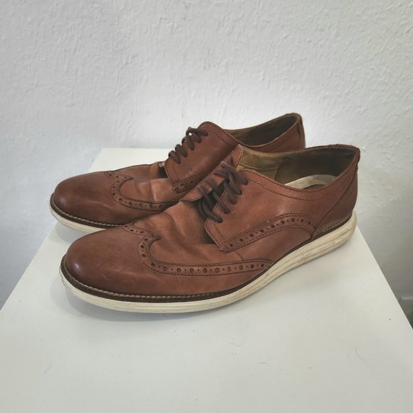 Cole Haan Original Grande Wingtip Oxford Mens size 10.5 Woodbury Ivory C26471 main image 10